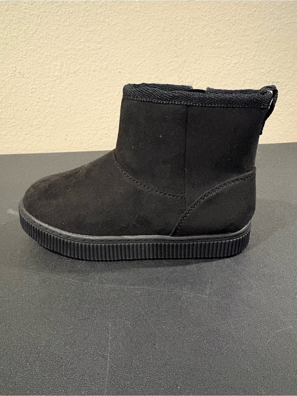 Cat & Jack Girls Arlo Zipper Shearling Style Black Boots Toddler Infant Size 7 - Picture 6 of 10